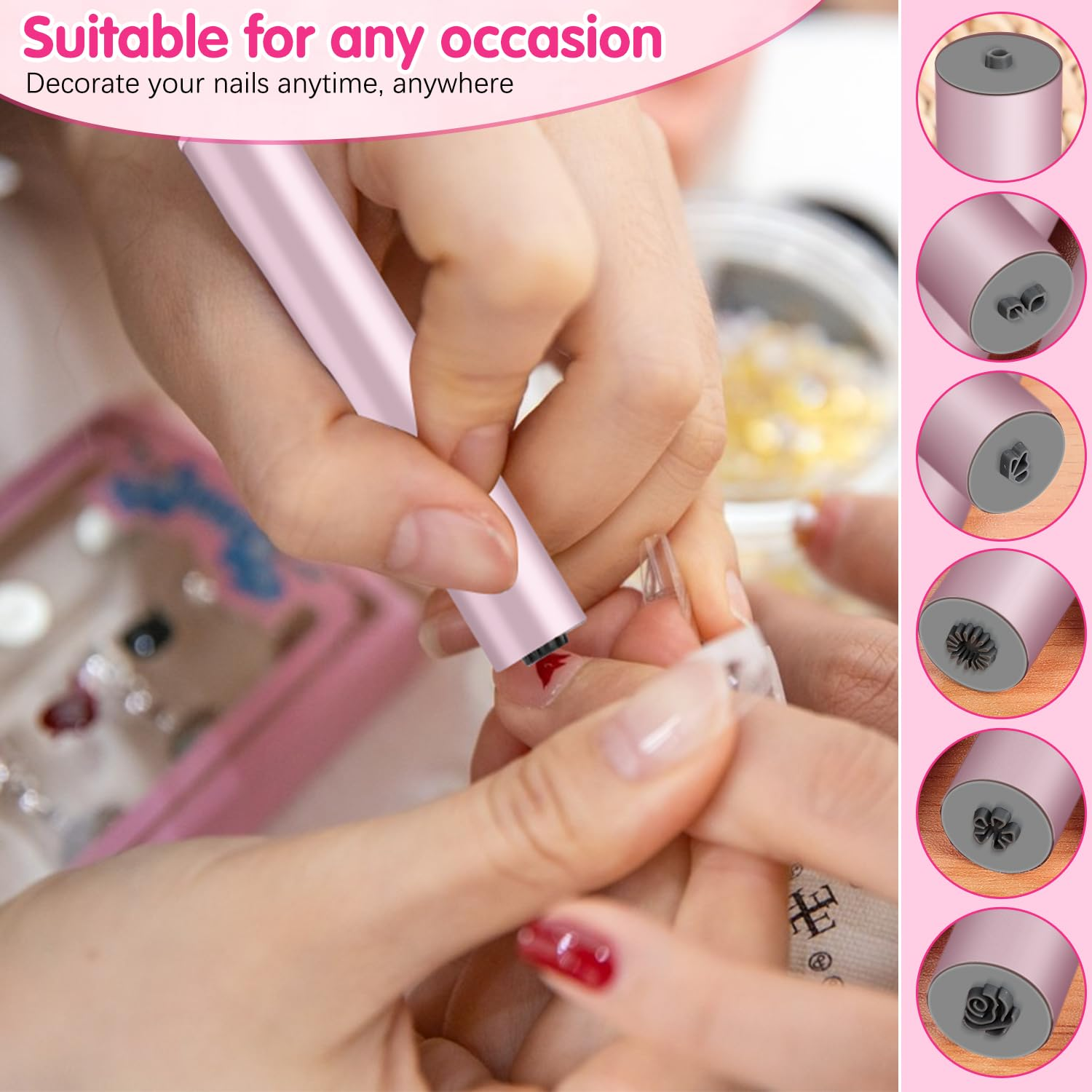 New Style Handmade Nail flowers Stamps Easy To Elevate Your Nail Art With Nail Tools Art Stamp Pen Set