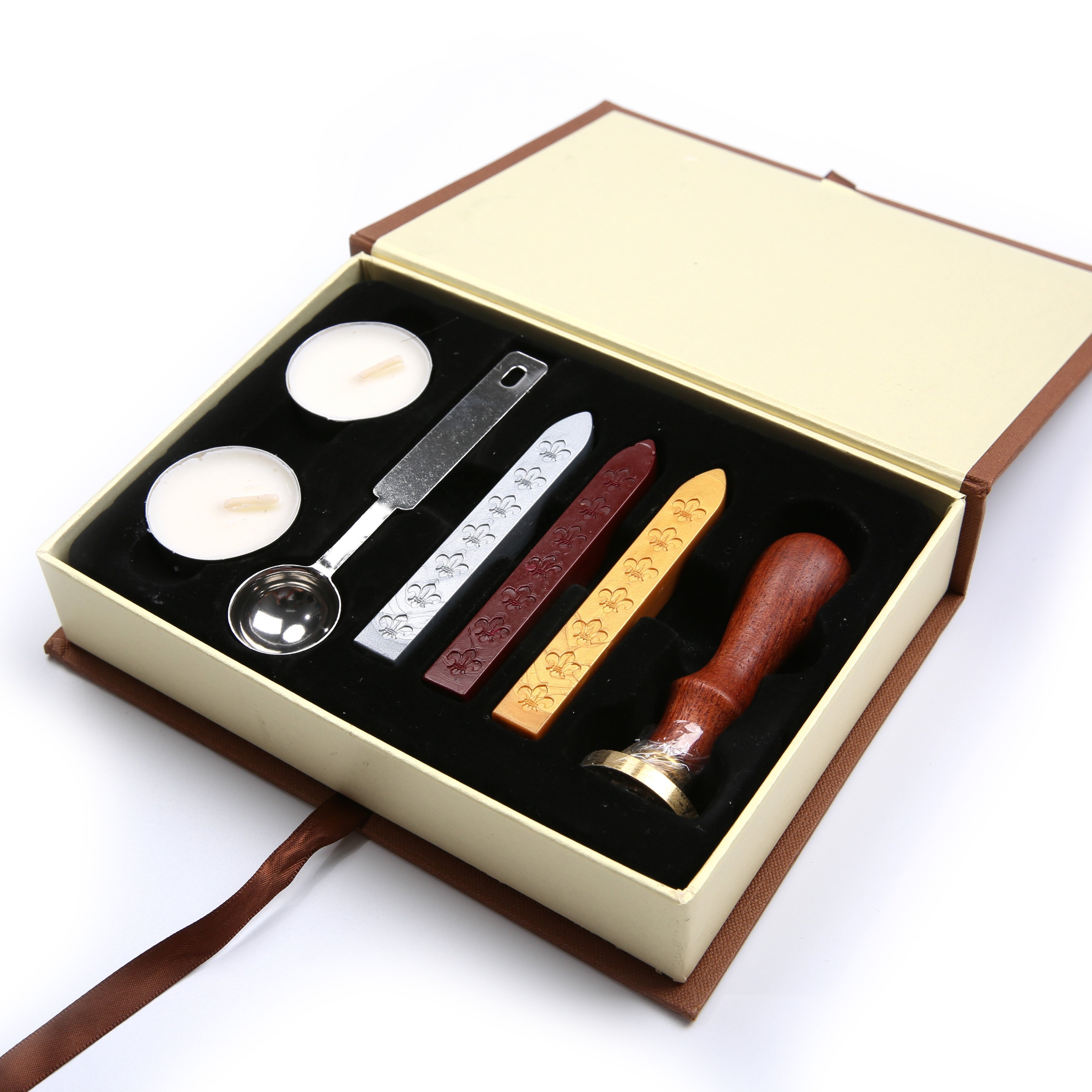Classic cardboard wax seal stamp set with custom design and low MOQ