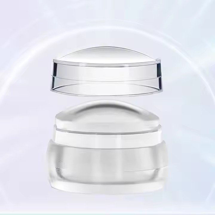 Wholesale BIN Pure Clear Jelly Silicone Nail Stamper Set Transparent Nail Art Stamper with Clear Silicone Stamping Plate