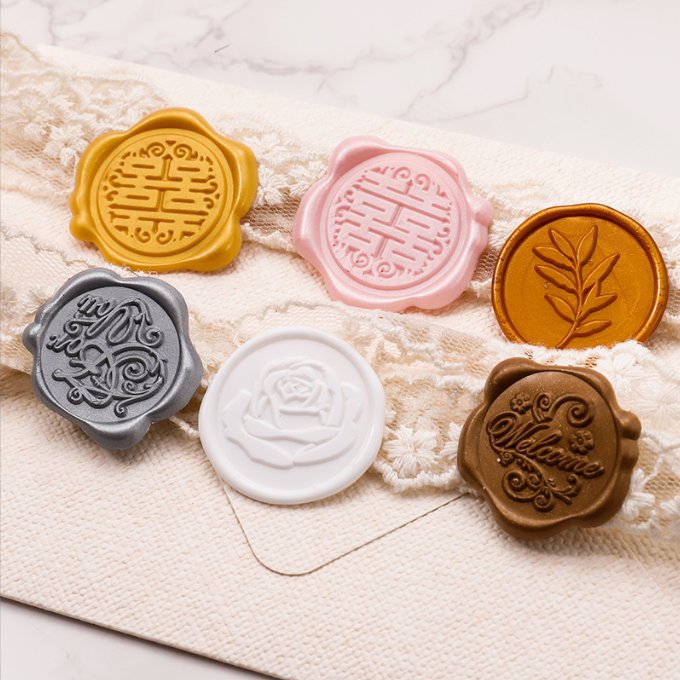 EACAJESS Gift Party Wax Sticker Wedding Invitations Self Adhesive Sealing Wax Seal Label Packages