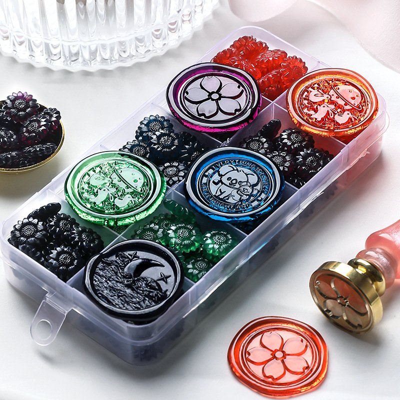 New transparent lacquer wax particles sunflowers semi transparent lacquer seals complete set of sealing wax particles wholesale