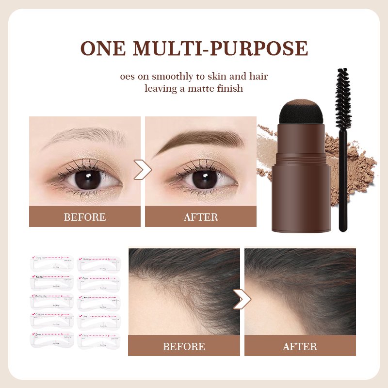 PTWOP Waterproof Hair Powder for Eyebrow Stamp Stencil Print Shaping Kit Makeup Hair Concealer Root Cover Up Instantly