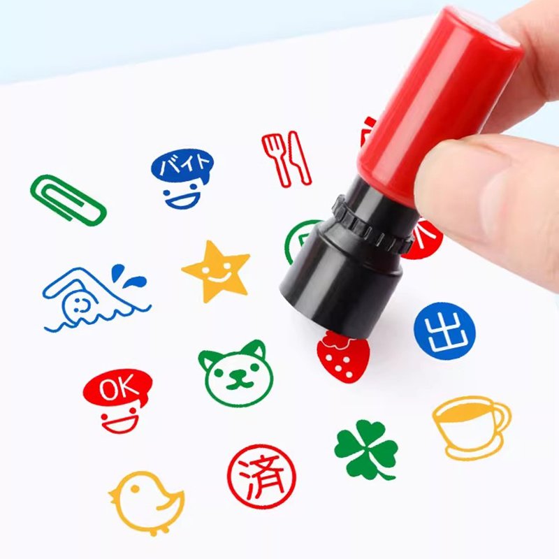 Mini Photosensitive Stamp With Customizable Pattern Cartoon Cute Style Easy To Color Photosensitive Stamp