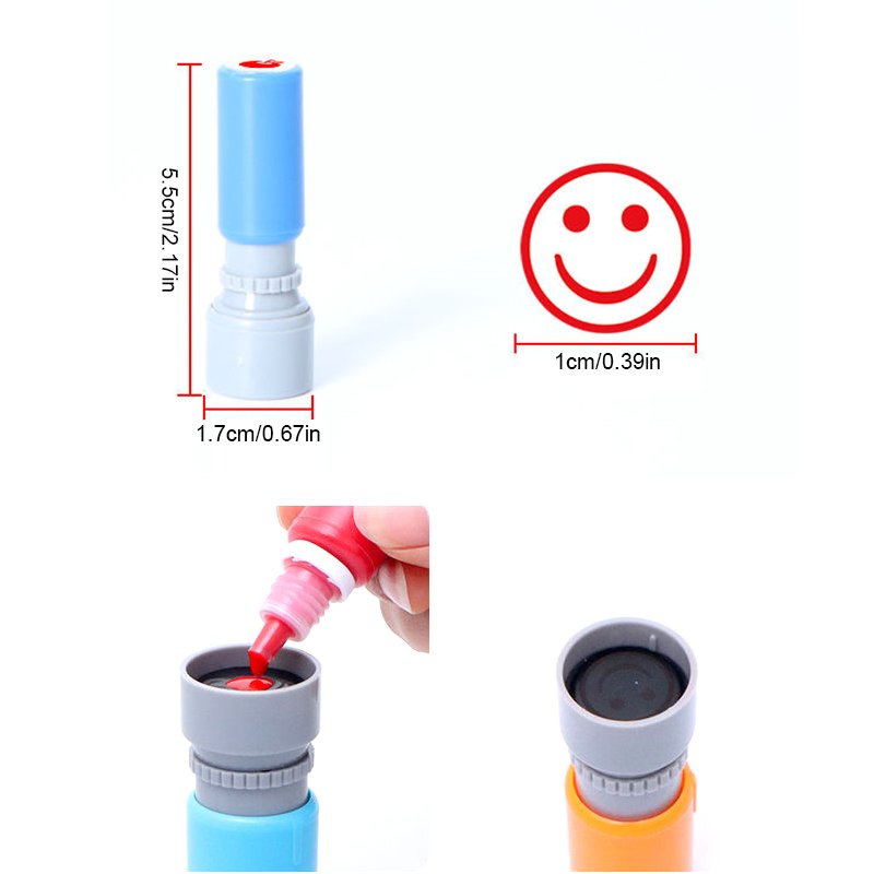 Mini Photosensitive Stamp With Customizable Pattern Cartoon Cute Style Easy To Color Photosensitive Stamp