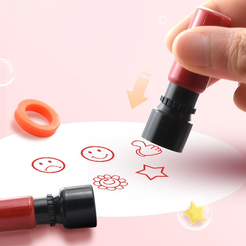 Mini Photosensitive Stamp With Customizable Pattern Cartoon Cute Style Easy To Color Photosensitive Stamp