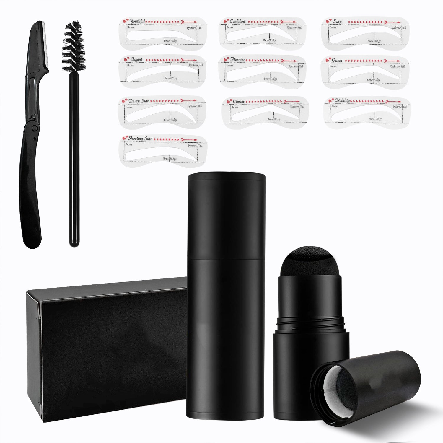 Eyebrow Enhance Powder Waterproof Eyebrow Stamp Kit Pigment Eyebrow Cream Stamp Kit Stencil Brow Stamp Shaping Private Label