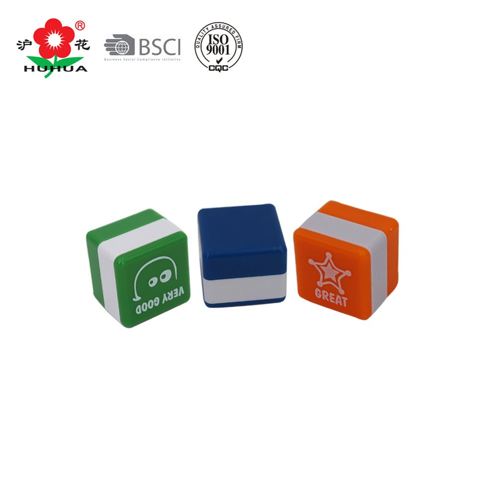 educational square teacher stamp/children rubber s