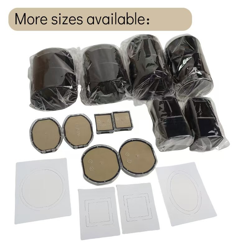 Top Seller New Factory Make Custom Small Or Big Size Rubber Rubber Seal Fiscal Personal Logo Office Self Inking Stamp