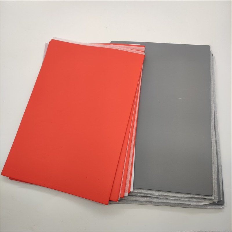 A4 Size 2.3mm Thick Grey Red Self Inking Stamp Laser Engraving Rubber Sheet