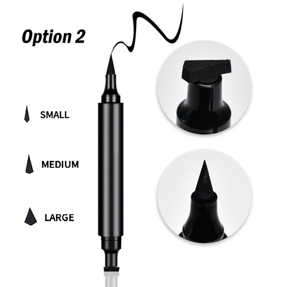Cat Eye Makeup cruelty free pen Sexy Double-end vegan Winged Eyeliner eraser Stamp Waterproof Liquid organic Eye liner