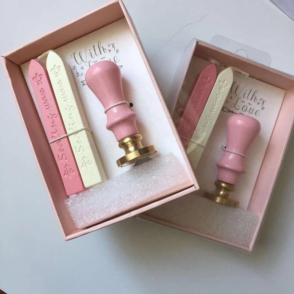 2019 Unique Design custom wax seal stamp set, brass stamp, delicate exquisite wax seal sticker for wedding
