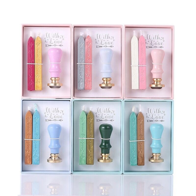 2019 Unique Design custom wax seal stamp set, brass stamp, delicate exquisite wax seal sticker for wedding