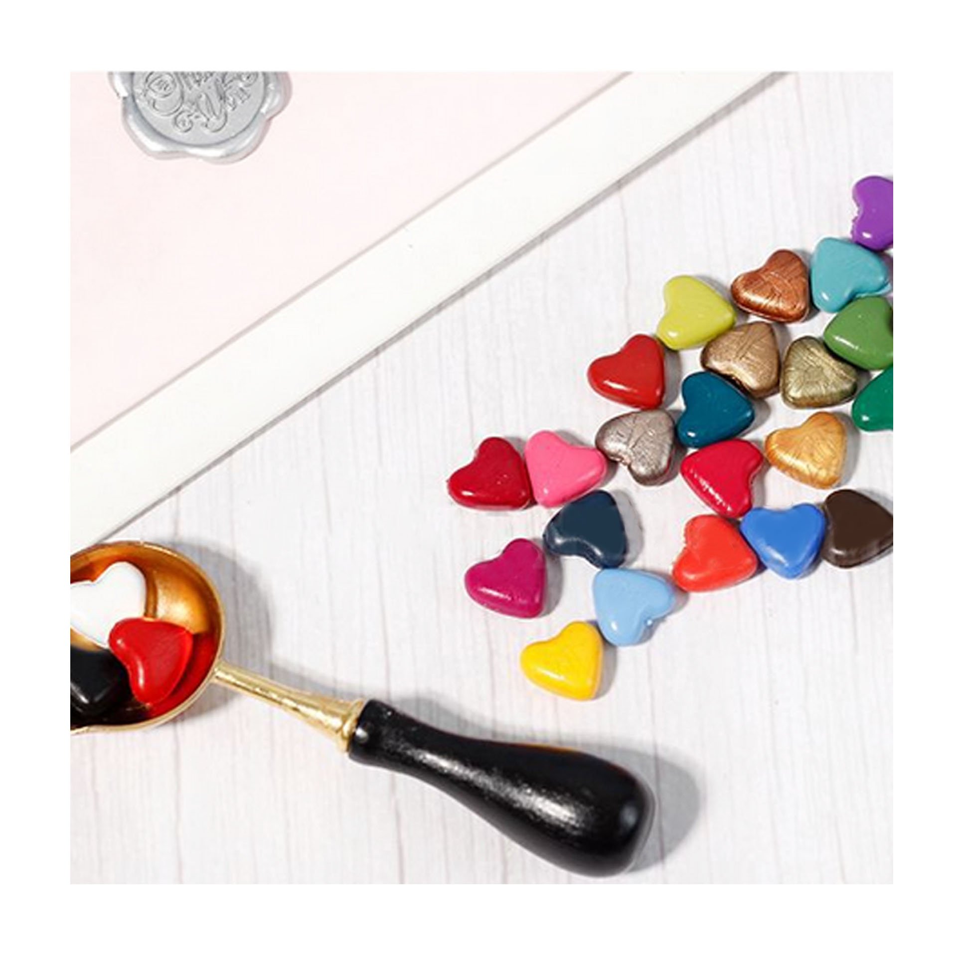 Colorful 100g 250g 500g Wax Stamp Beads Sealing Wax Beads Heart Wax Seal Beads for Stamps No reviews yet 5 orders