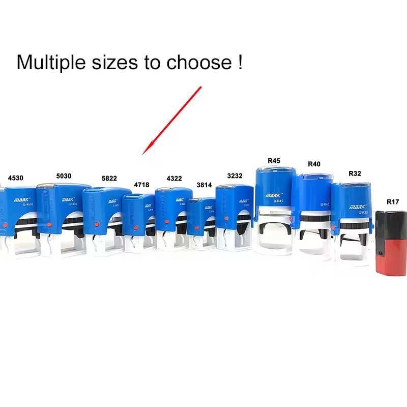New Model High Quality Auto Montures Cachets DIY Blank Self Inking Rubber Laser Stamp Inking