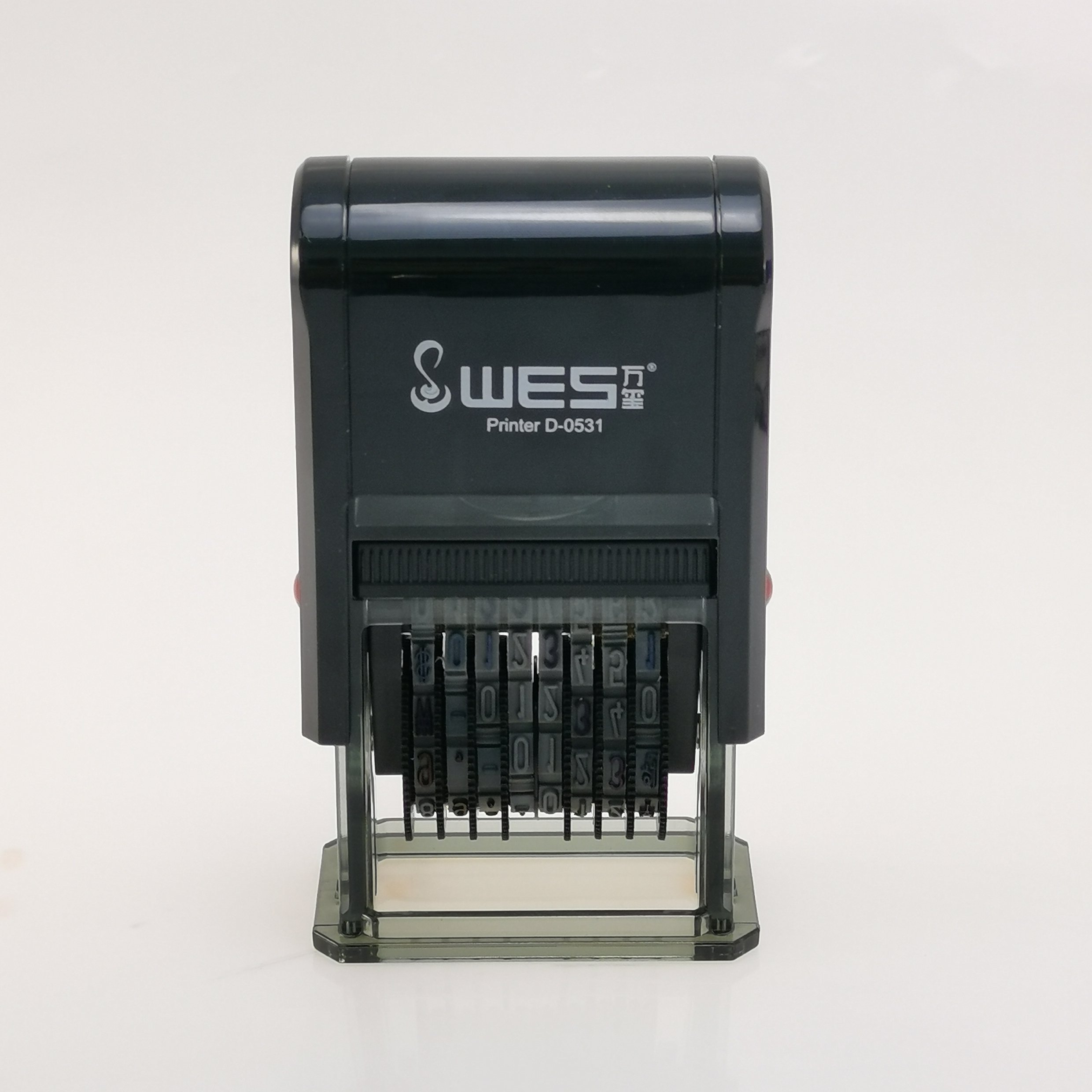 WES SELLOS rubber stamp alphabet stamp stamp pad Rectangle 8 Digits D-0531