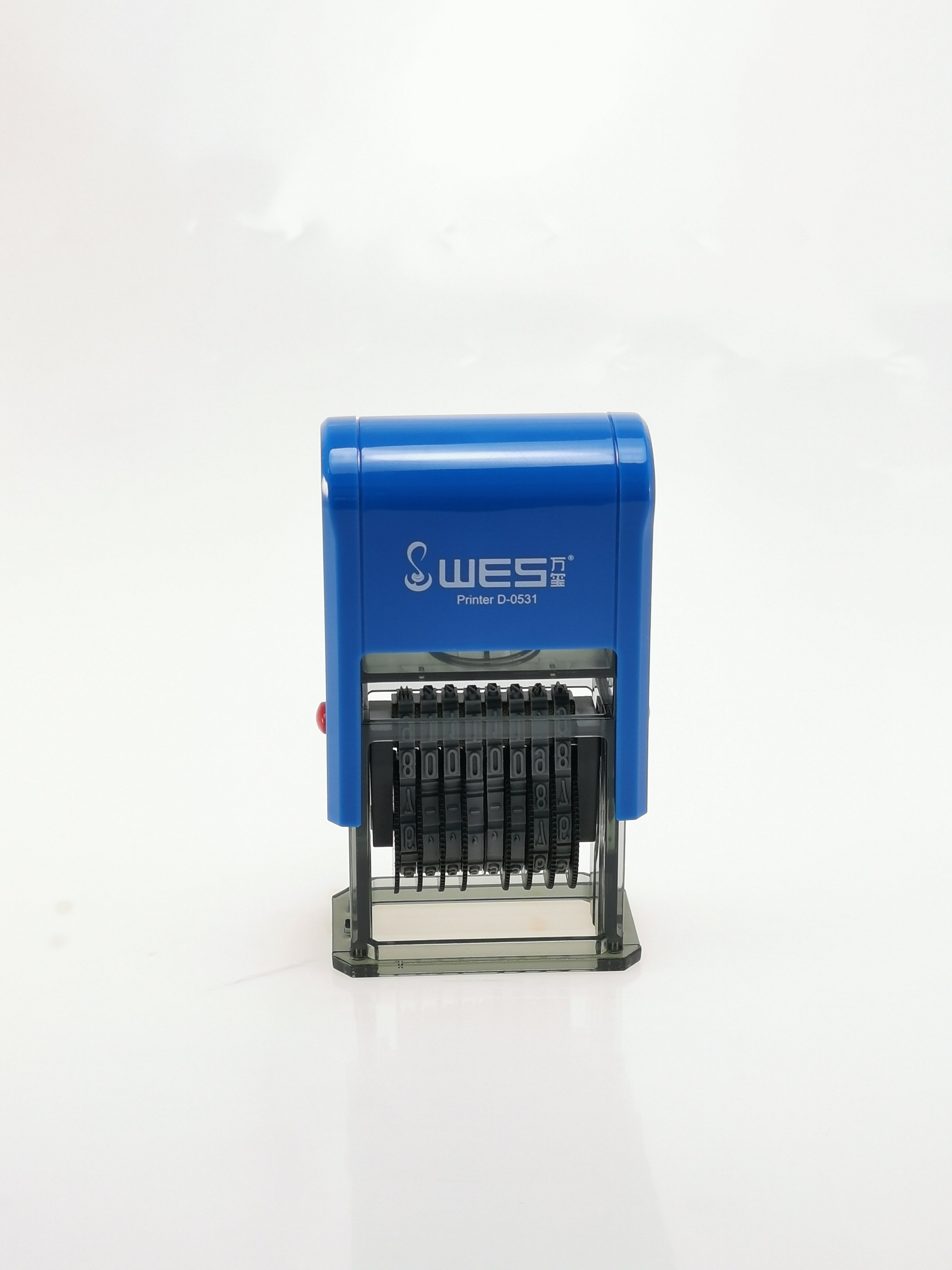 WES SELLOS rubber stamp alphabet stamp stamp pad Rectangle 8 Digits D-0531