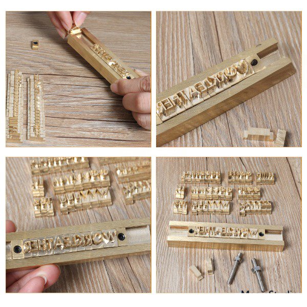 Number/Alphabet/Hebrew Brass Copper Flexible Heat Press LOGO T Slot Tall Engraving Mold Letters Hot Foil Stamping Letter Stamps