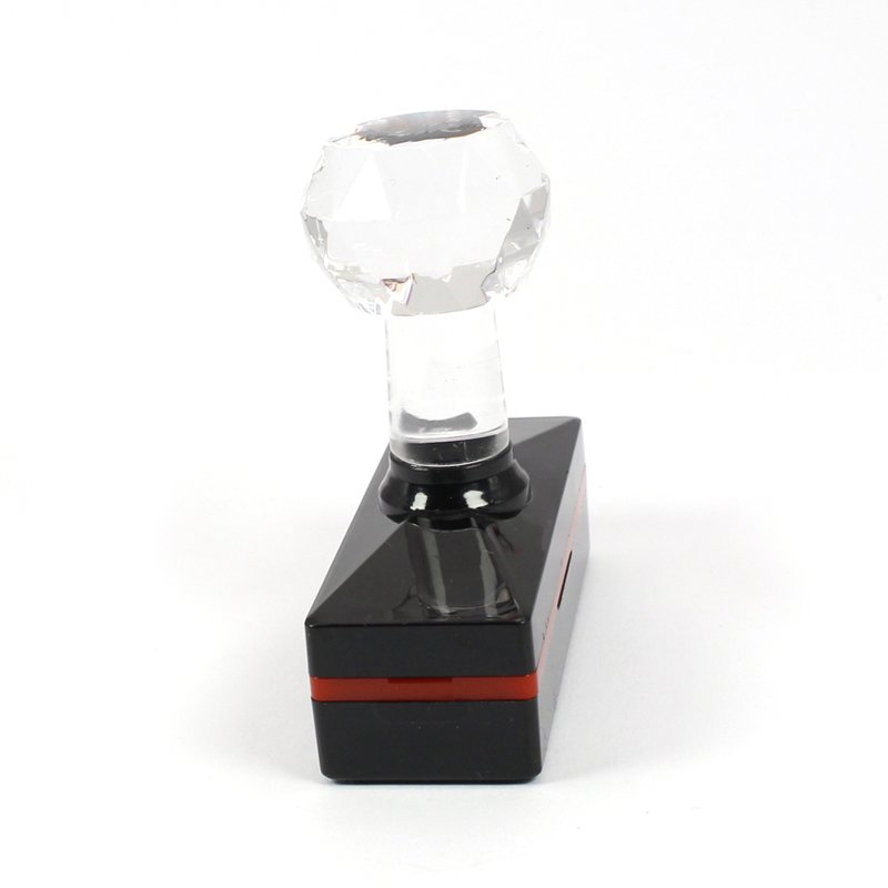 Manufacturing Personalized Round Crystal handle Pre Inked Teacher Custom Logo Flash Stamp