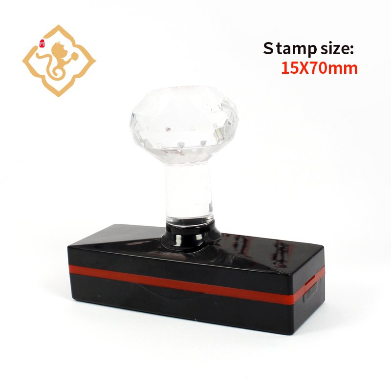 Manufacturing Personalized Round Crystal handle Pre Inked Teacher Custom Logo Flash Stamp