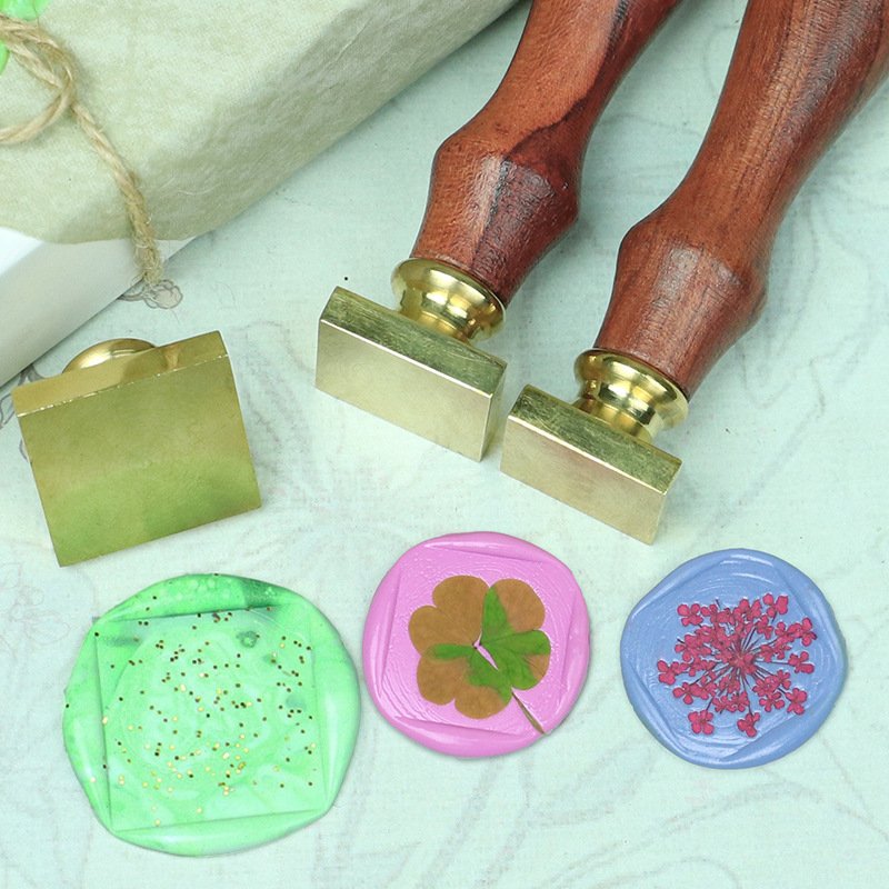 wooden handle blank head sealing Wax Seal stamp