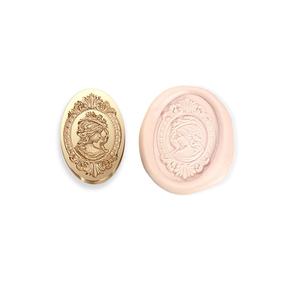 Wedding Invitation Sealing Decoration Wax Seal Stamp Ellipse Brass Head Stamp