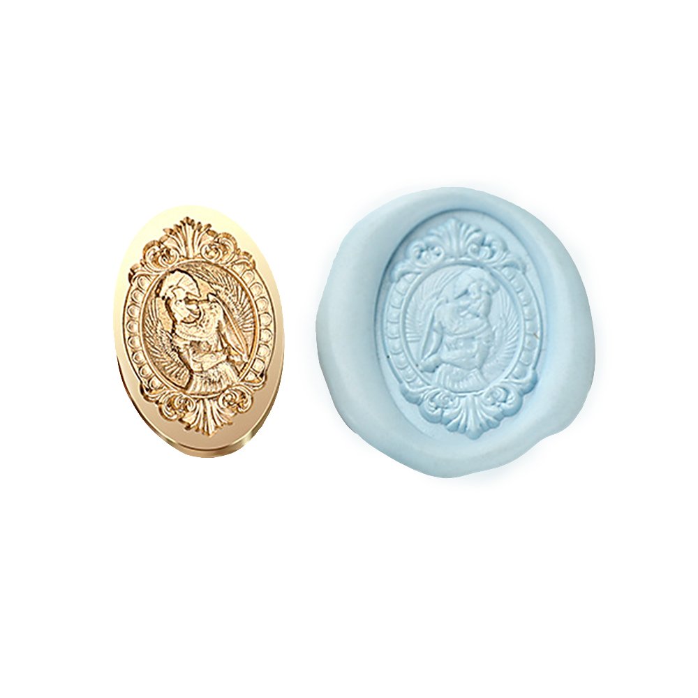 Wedding Invitation Sealing Decoration Wax Seal Stamp Ellipse Brass Head Stamp
