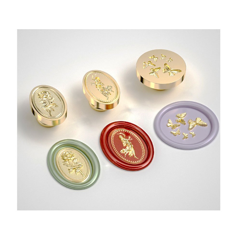 Wedding Invitation Sealing Decoration Wax Seal Stamp Ellipse Brass Head Stamp