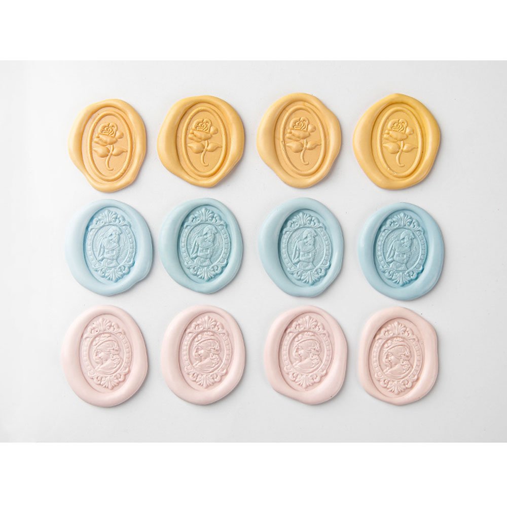 Wedding Invitation Sealing Decoration Wax Seal Stamp Ellipse Brass Head Stamp