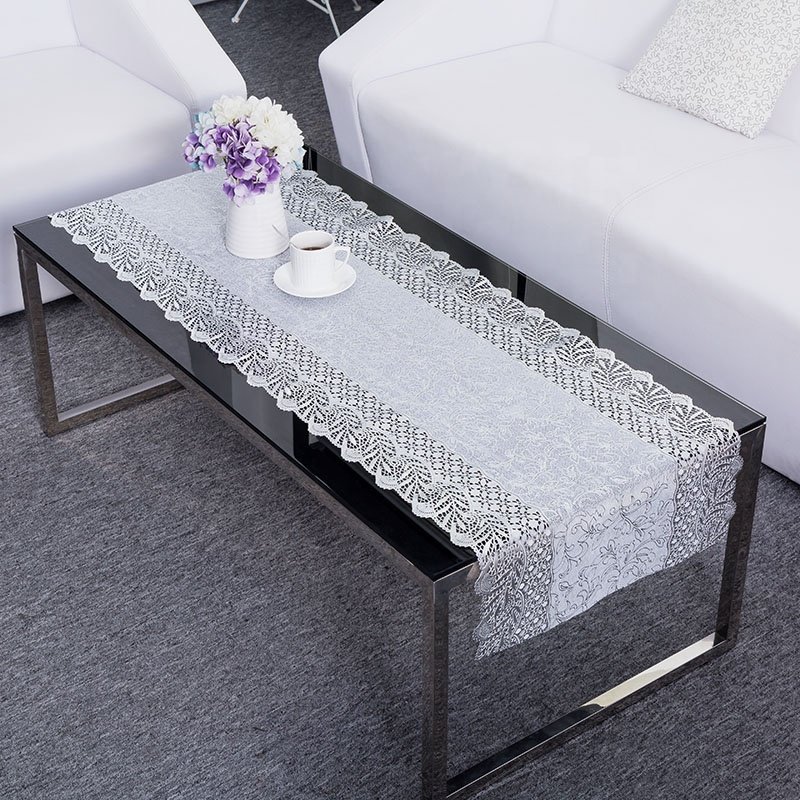 50CM Width Heat Resistant Stamp Silver Rectangle Mantel De Mesa PVC Solid Printed Tablecloth