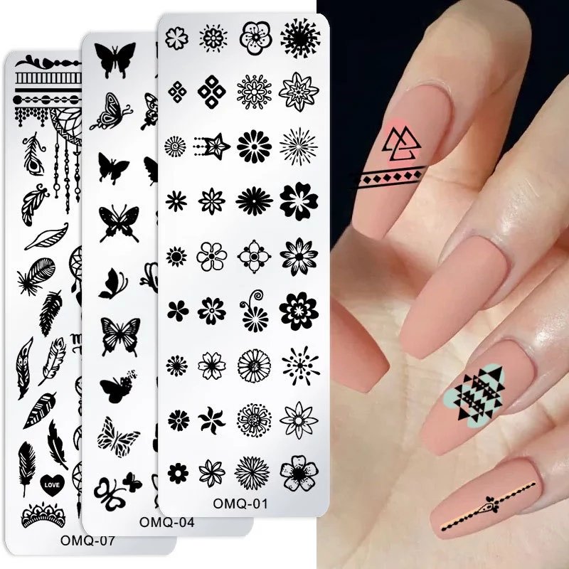 12 Styles Design Nail Beauty Stainless Nail Art Stamp Polish Stamping Plates Nail Stamp Plate