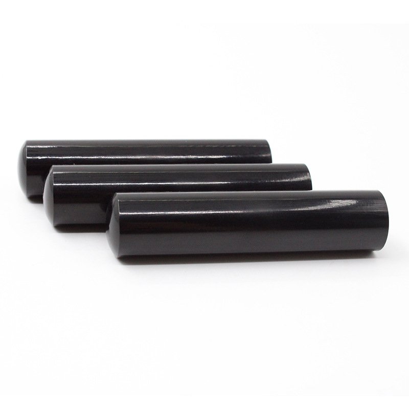 Black Buffalo Horn round Seal Customizable and Processable Material for Office Use as Sealing Stamp