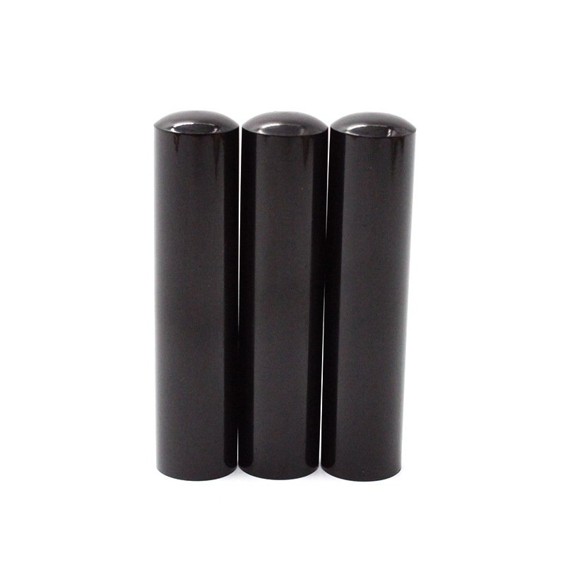 Black Buffalo Horn round Seal Customizable and Processable Material for Office Use as Sealing Stamp