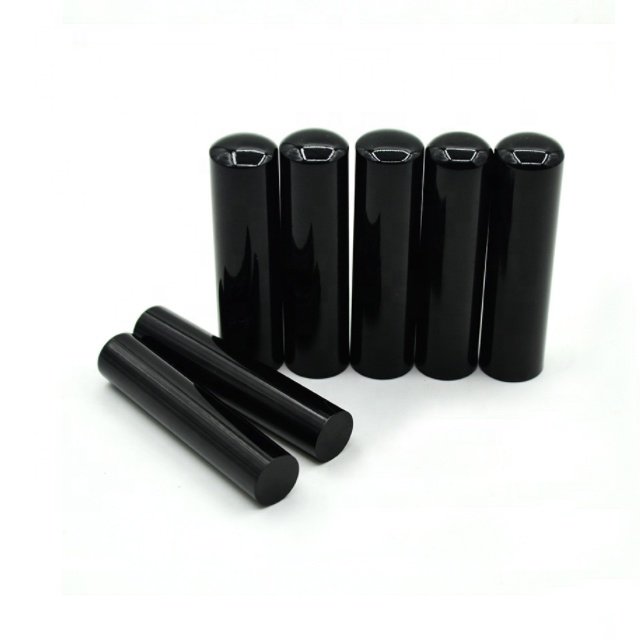 Black Buffalo Horn round Seal Customizable and Processable Material for Office Use as Sealing Stamp