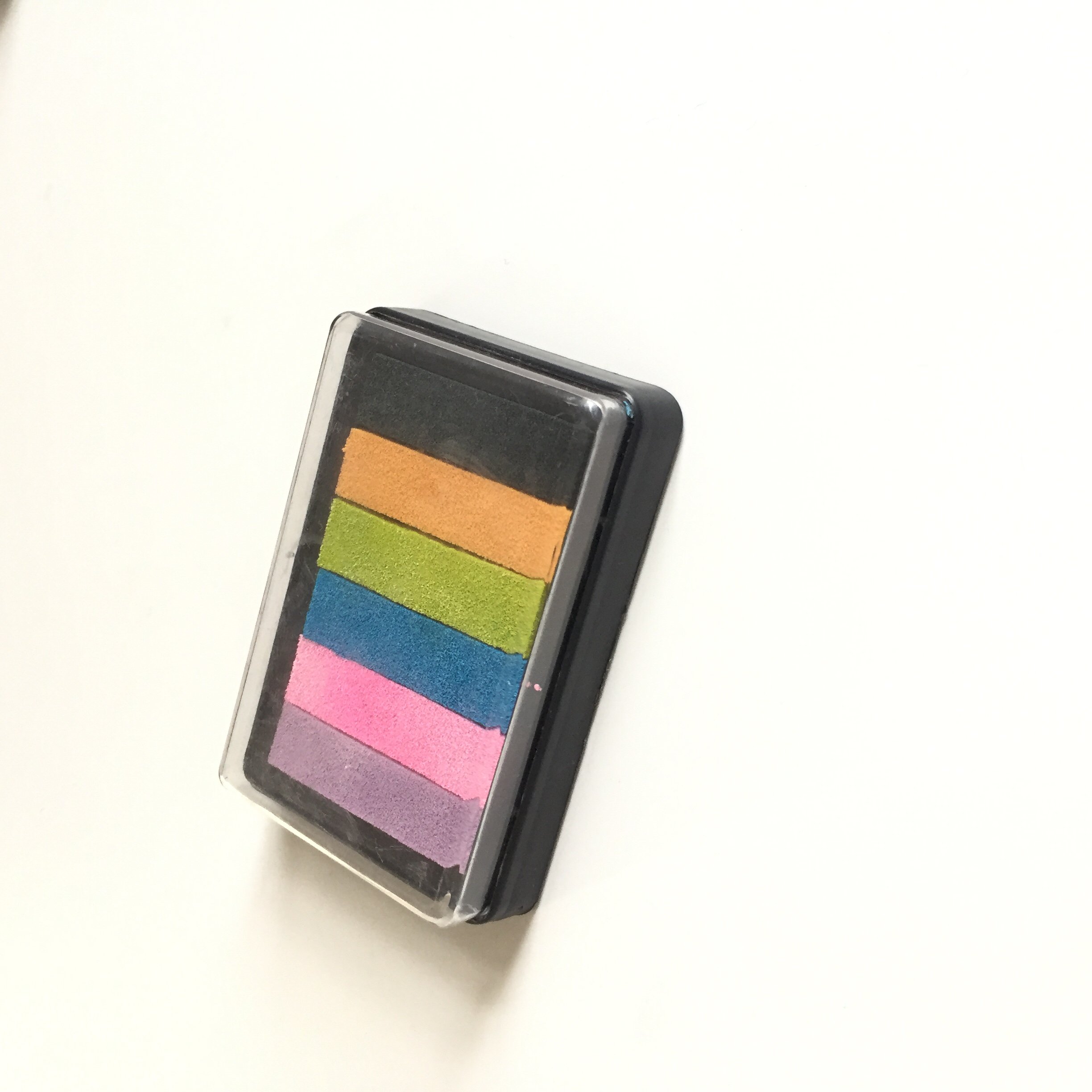 High-quality custom stamp pad OEM 6-color rectangular ink pad Safe and non-toxic ink Support pattern/ink color customization