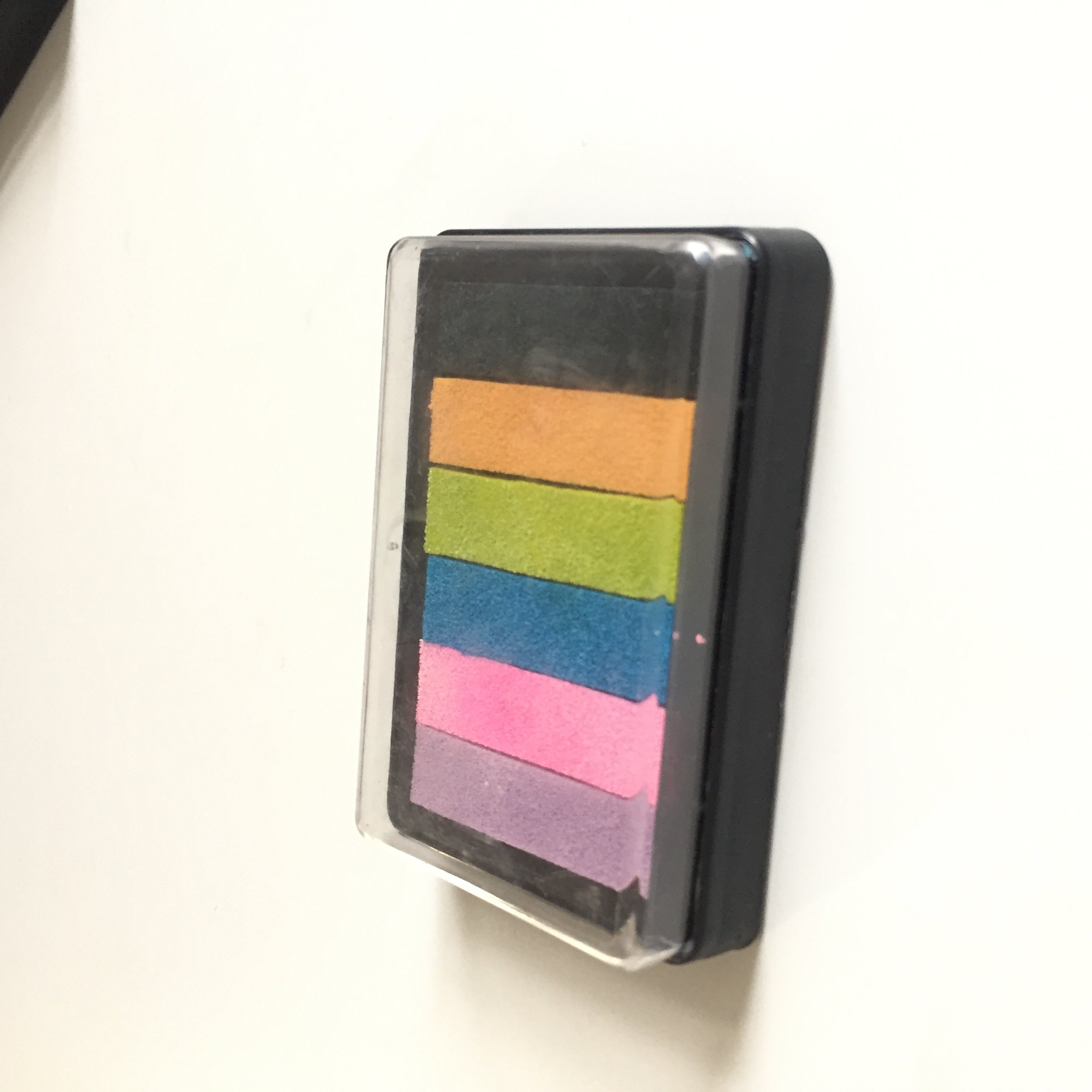 High-quality custom stamp pad OEM 6-color rectangular ink pad Safe and non-toxic ink Support pattern/ink color customization