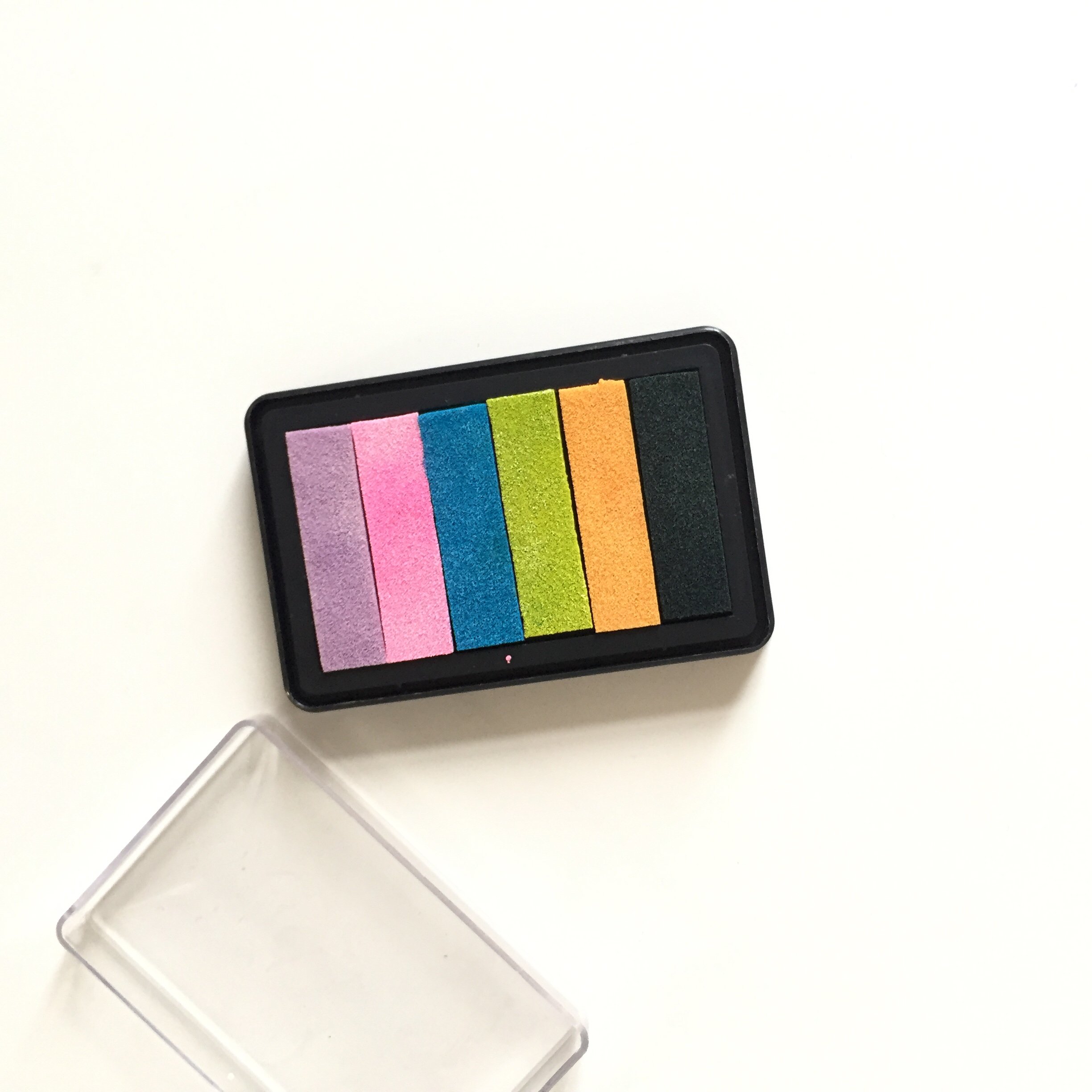High-quality custom stamp pad OEM 6-color rectangular ink pad Safe and non-toxic ink Support pattern/ink color customization
