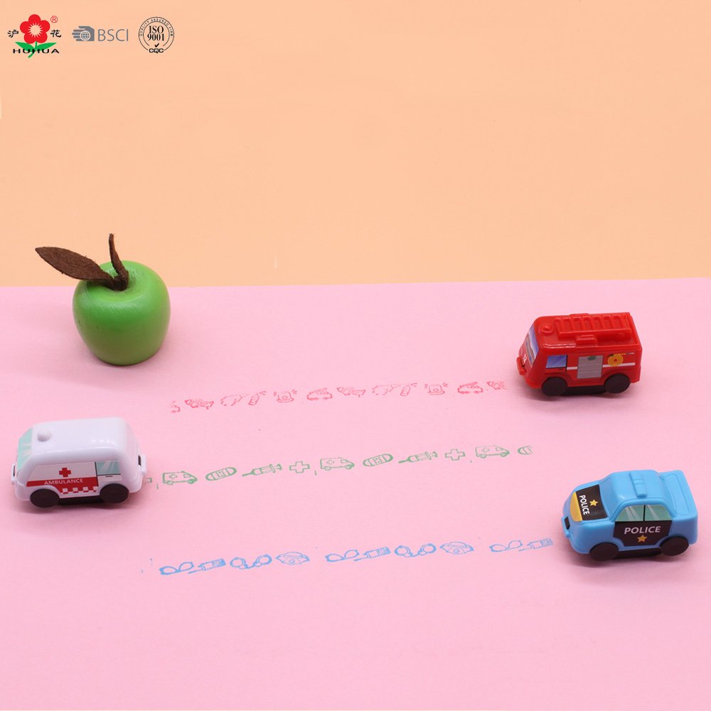 Hot Sale Nontoxic Stamp Toy Vehicle Rolling Stamp For Kids