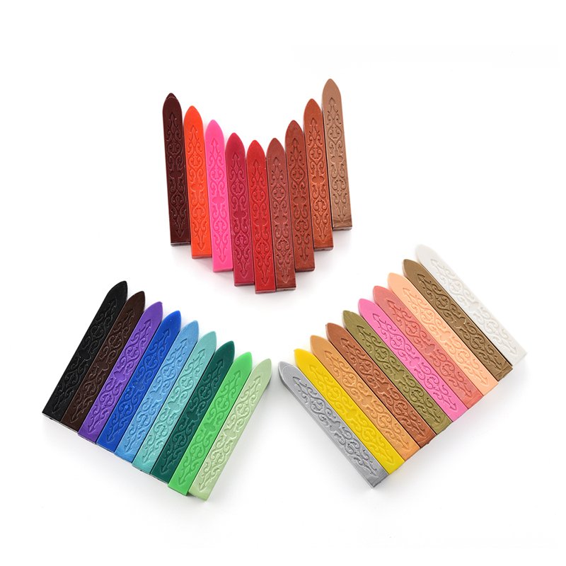 Wholesale Stock 122 Colors Paraffin Wax Seal Sticks Glue Gun Sealing Wax Stick Candle for Vintage Wax Seal Stamp Private Label
