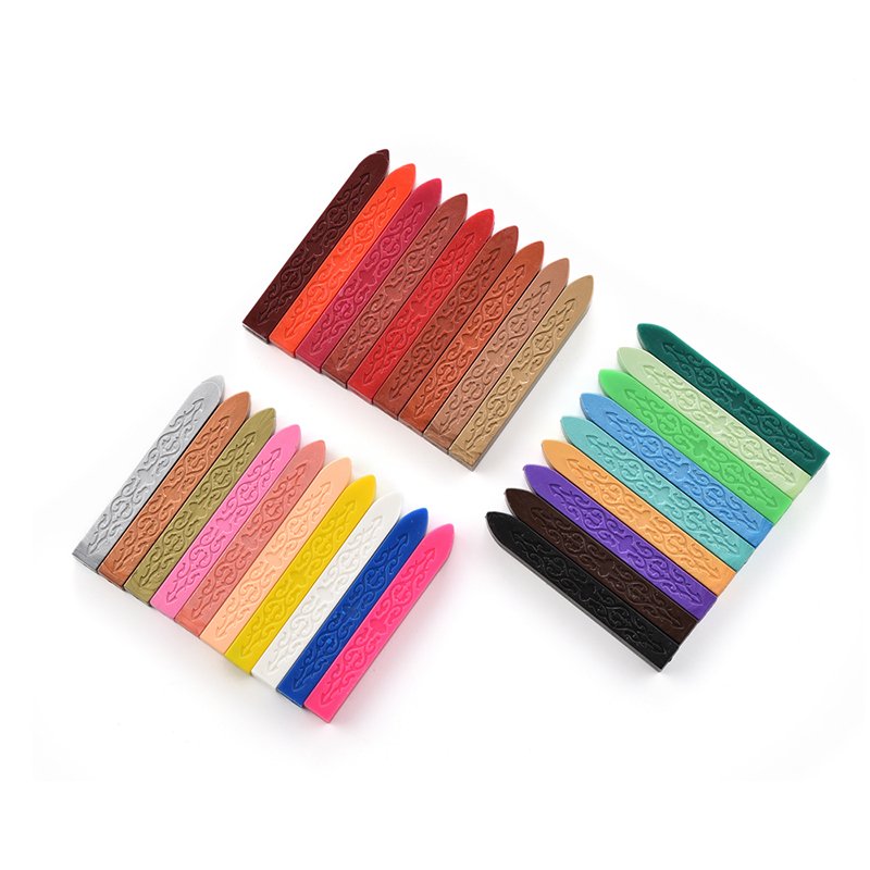 Wholesale Stock 122 Colors Paraffin Wax Seal Sticks Glue Gun Sealing Wax Stick Candle for Vintage Wax Seal Stamp Private Label