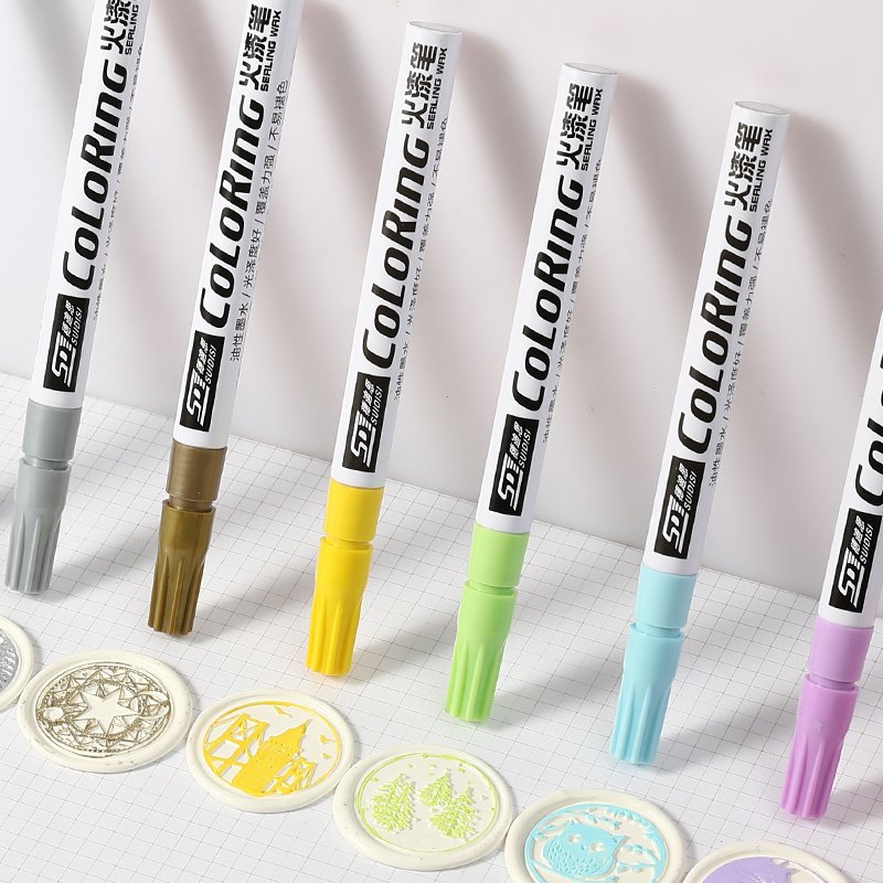 Wax sealed colored pen fire paint seal matching stamp tool colored pen graffiti colored pen manufacturer wholesale
