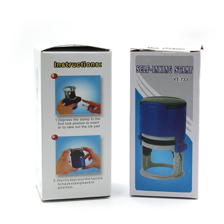 Custom Logo Design Personalize Self-Inking Stamper for Card office paper craft stamp