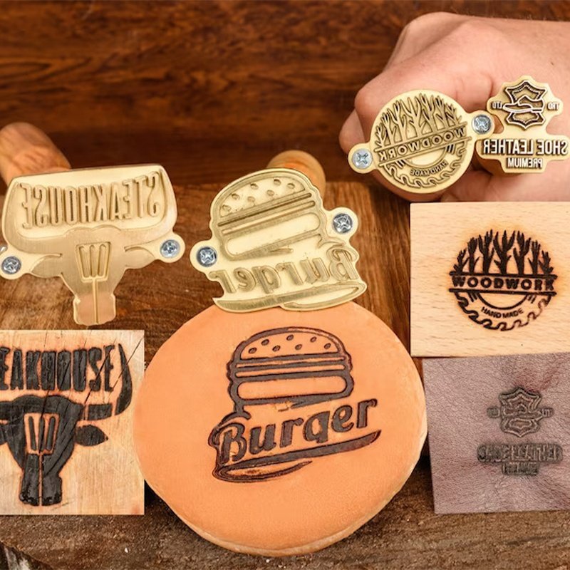 Custom Branding Iron Cake Bread Burger Stamp Brass Molds Personalized Gift Baking Copper Brass Stamp Branding Iron Stamp