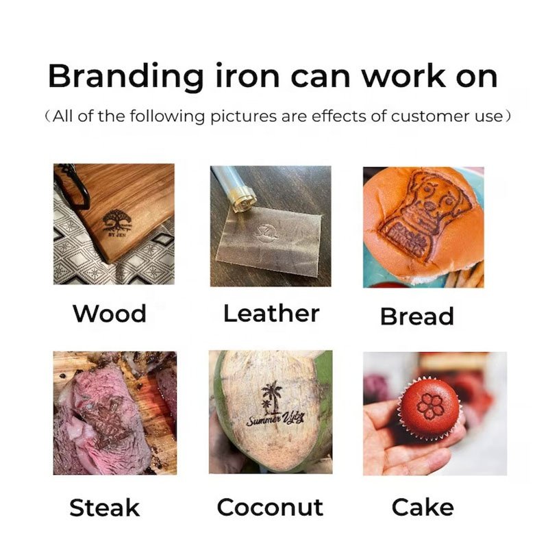Custom Branding Iron Cake Bread Burger Stamp Brass Molds Personalized Gift Baking Copper Brass Stamp Branding Iron Stamp
