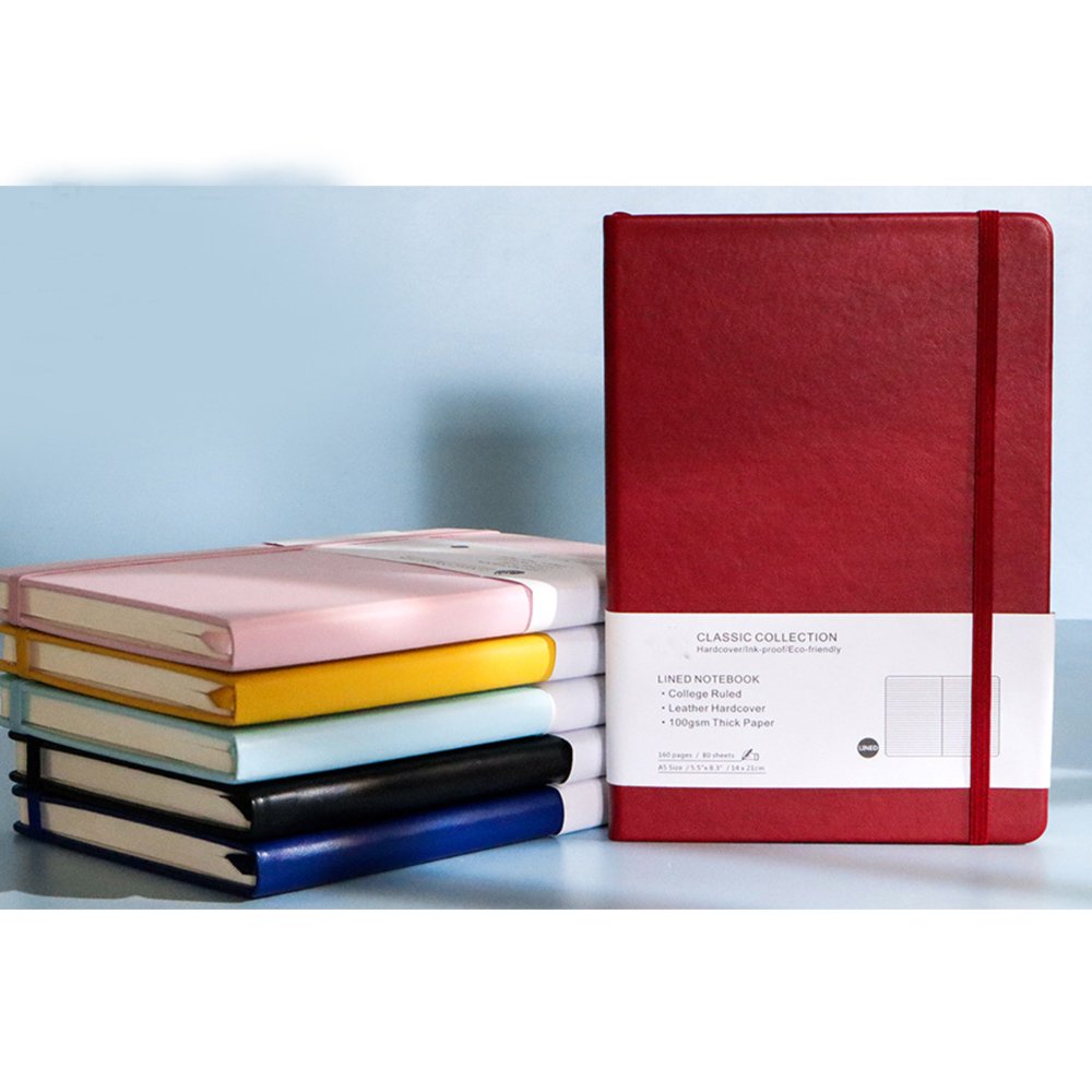 Premium Thick Paper A5 Dotted Grid 2023 2024 Elastic band Custom Dotted HardcoverJournal Planner Notebook