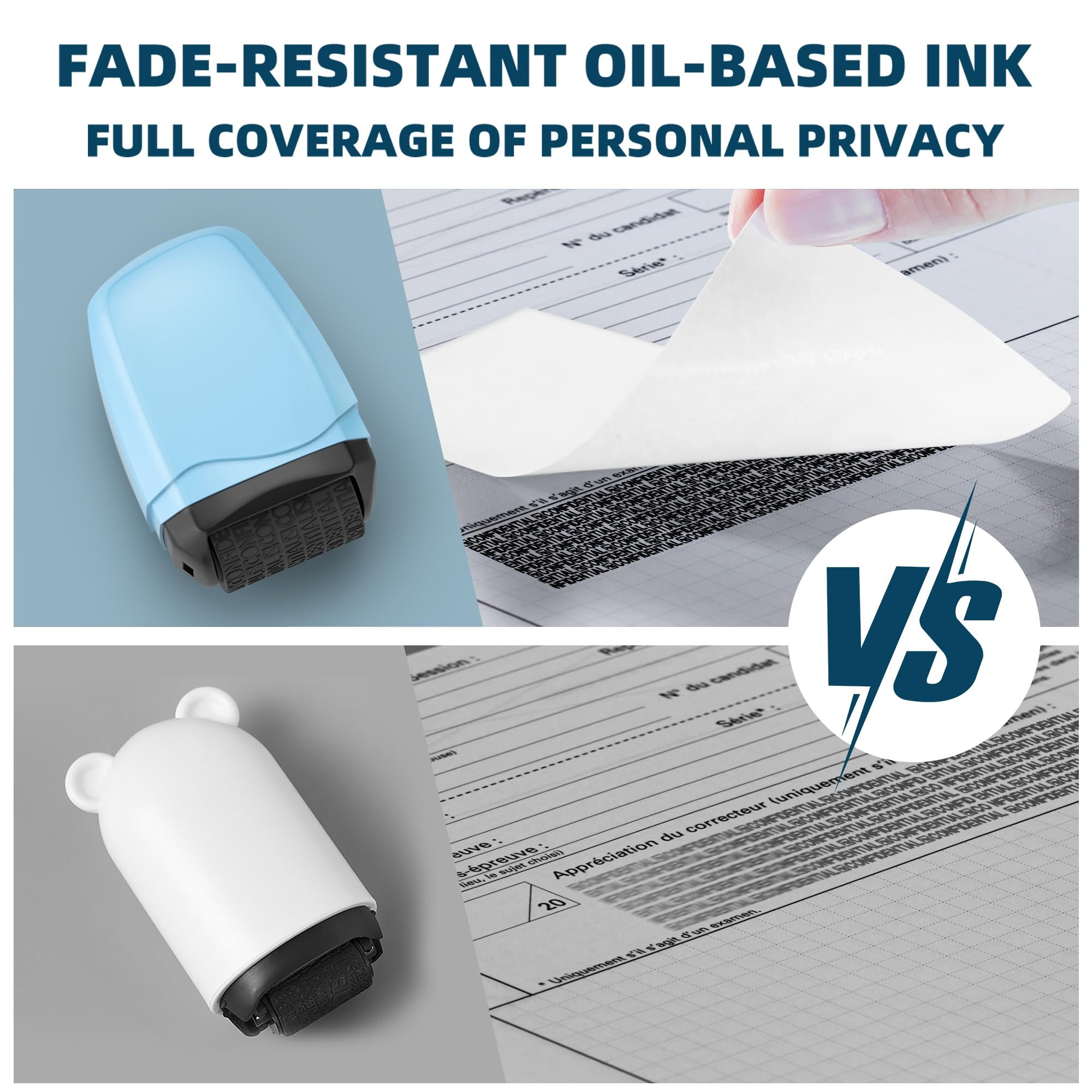 Custom confidential roller express stamp ink refil identity theft protection information roller stamp