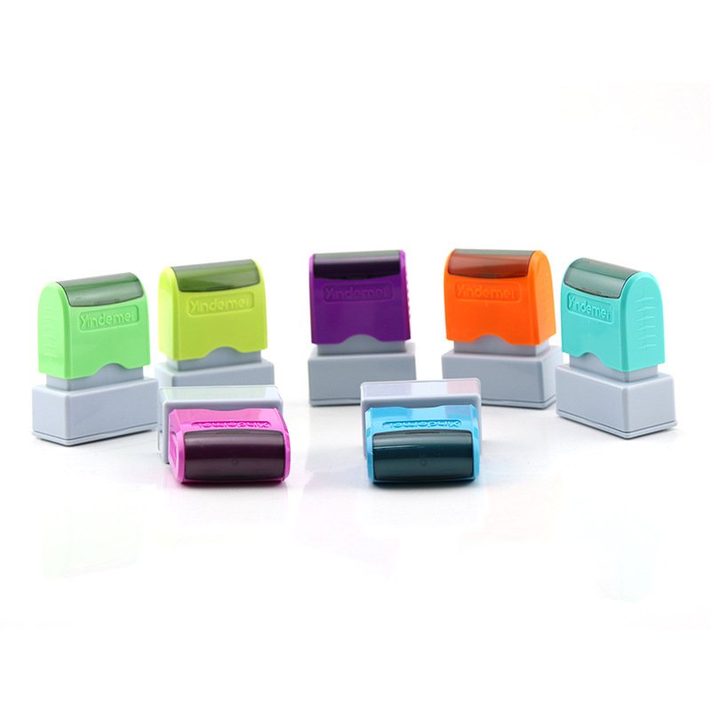 YDM33X13mm Cute Toy Children Pre Ink Stamp Pocket Custom Logo Name Signature Helper Teacher Flash Stamps