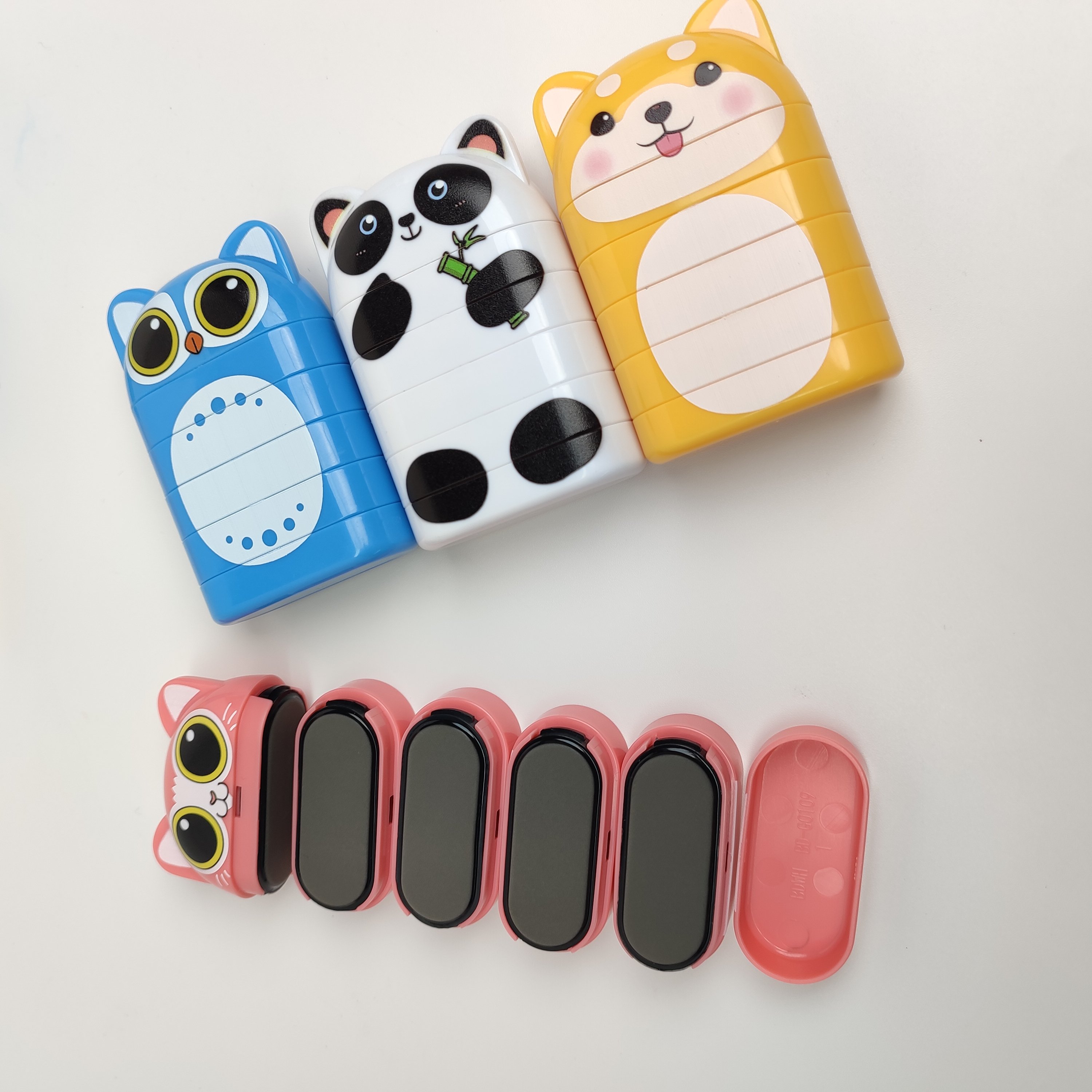 Two Layers Five layers Design Inked Personal Student Child Baby Toy Clothing Waterproof Flash Cute Name Stamps For clothes