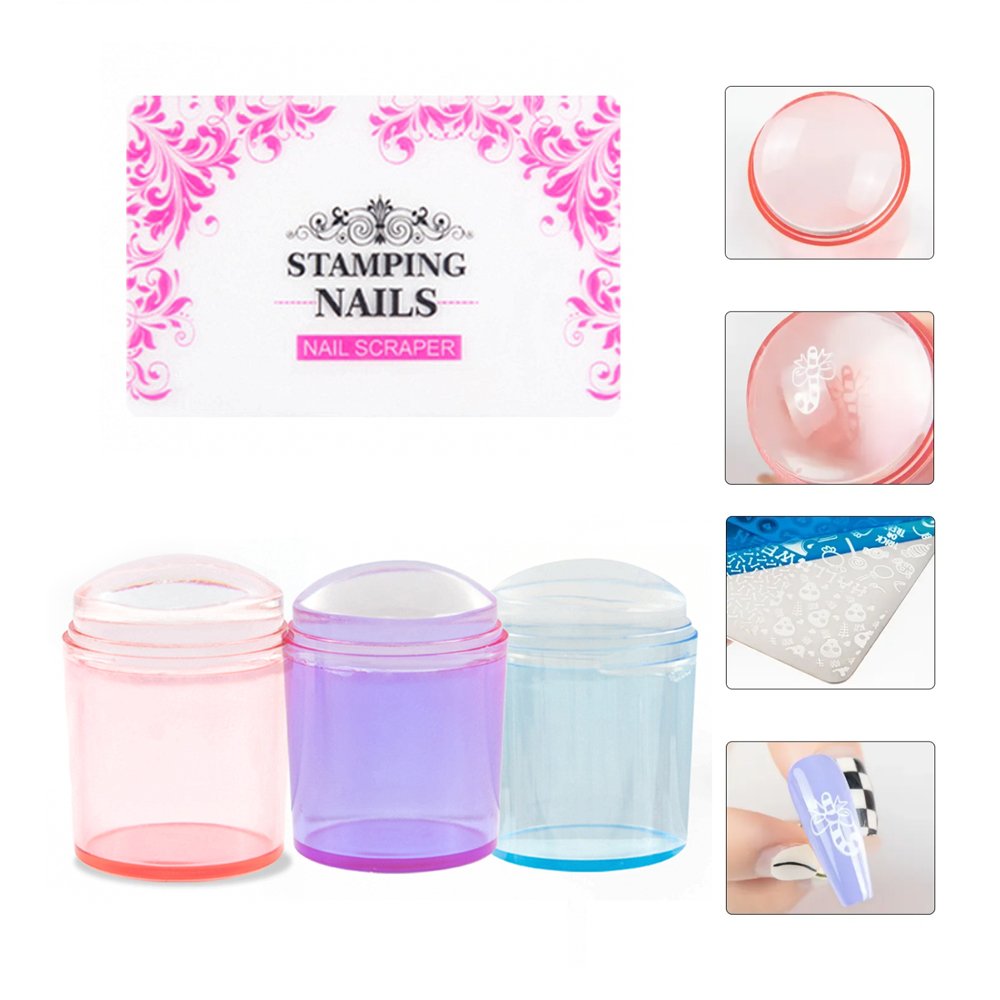 3.8cm Silicone Nail Art Stamper with Unique Eye-catching Designs for Creative Nail Art Creations
