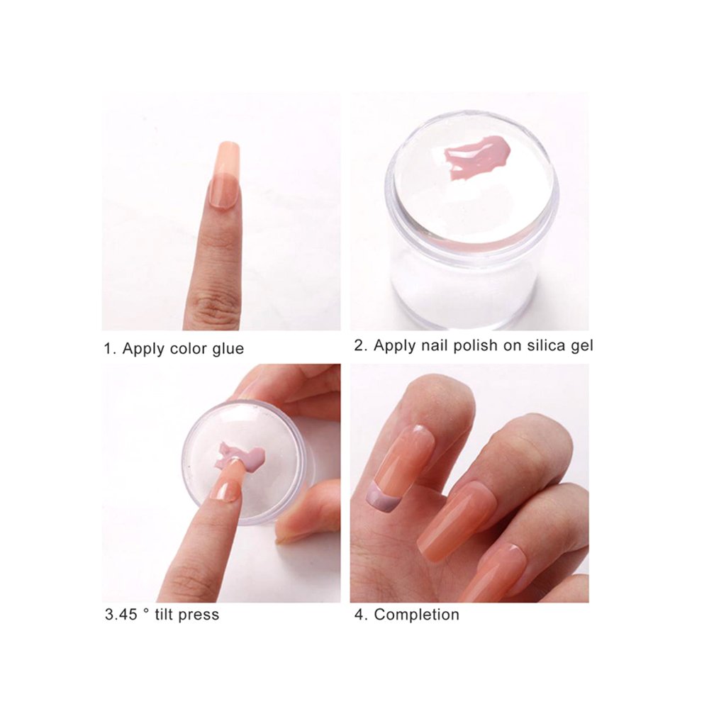 3.8cm Silicone Nail Art Stamper with Unique Eye-catching Designs for Creative Nail Art Creations
