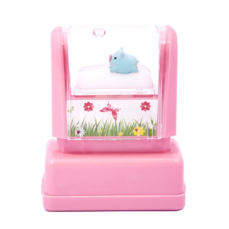 Manufacturer supply pink handle flash foam photosensitive seal Hongtu clothes flash stamp